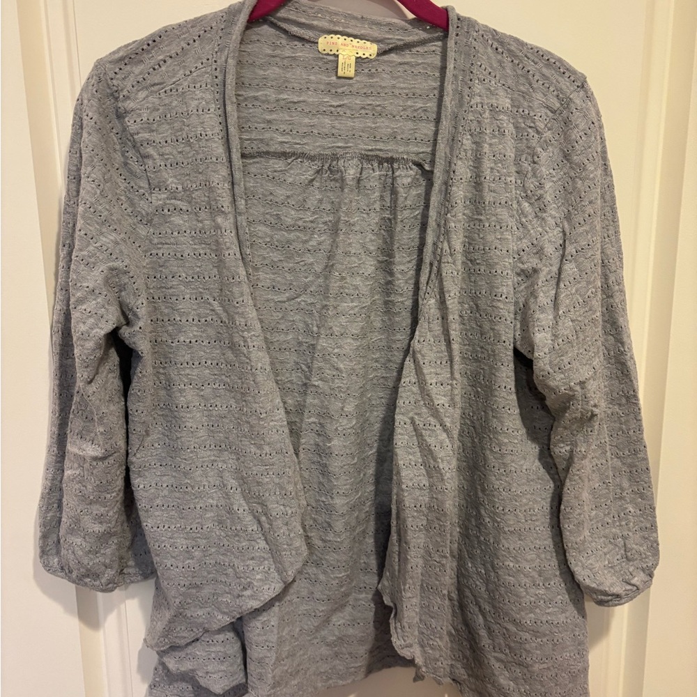 Pins & Needles Light Gray Open Cardigan